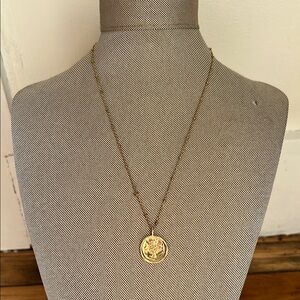 Gorjana Gold Necklace with Circular Pendant